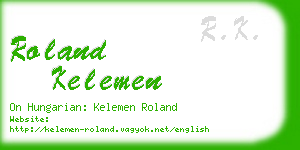 roland kelemen business card